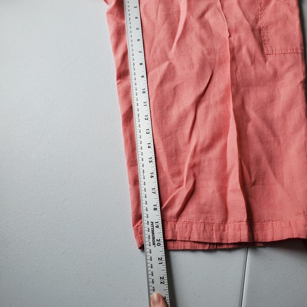 Flax Wide Leg Cargo Pants in Coral Pink - Picture 5 of 9